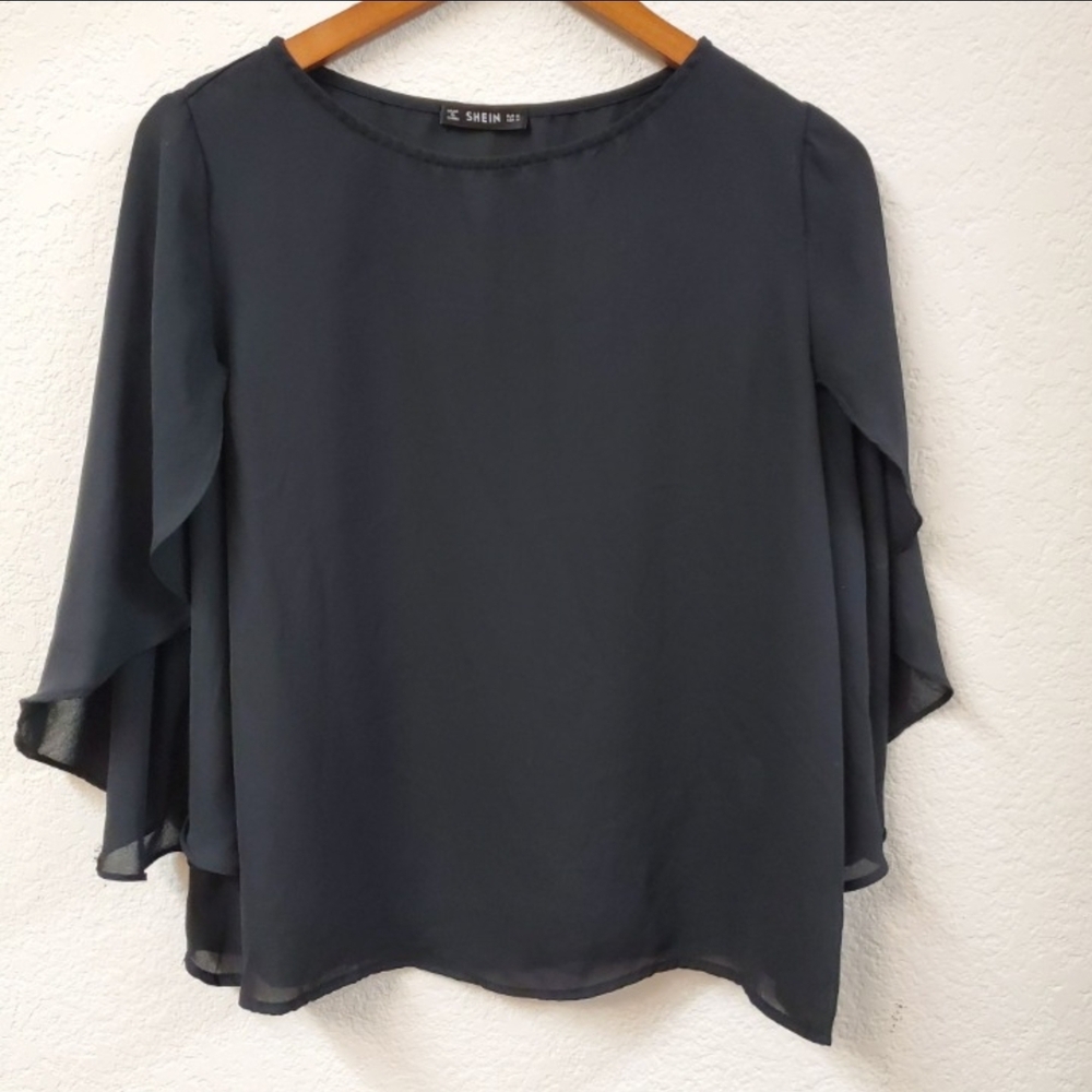 Shein Sheer Pullover Blouse Size M (WT172)